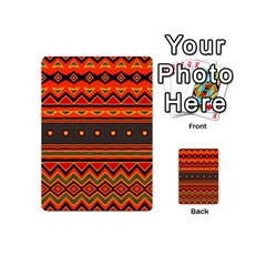 Boho Orange Tribal Pattern Playing Cards 54 Designs (Mini) from ArtsNow.com Back