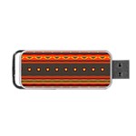 Boho Orange Tribal Pattern Portable USB Flash (Two Sides)