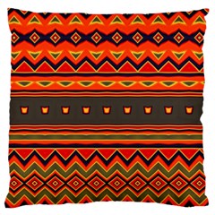 Boho Orange Tribal Pattern Standard Flano Cushion Case (Two Sides) from ArtsNow.com Front