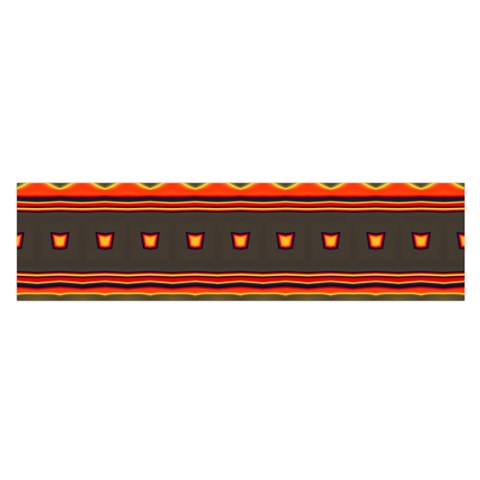 Boho Orange Tribal Pattern Satin Scarf (Oblong) from ArtsNow.com Front