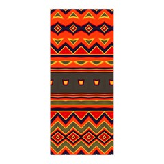 Boho Orange Tribal Pattern Pleated Skirt from ArtsNow.com Front Pleats