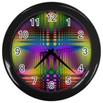Abstract Psychedelic Pattern Wall Clock (Black)