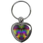 Abstract Psychedelic Pattern Key Chain (Heart)