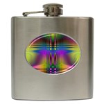 Abstract Psychedelic Pattern Hip Flask (6 oz)