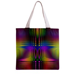 Abstract Psychedelic Pattern Zipper Grocery Tote Bag from ArtsNow.com Front