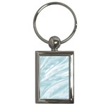 Light Blue Feathered Texture Key Chain (Rectangle)