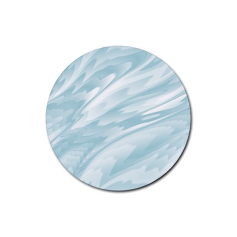 Light Blue Feathered Texture Rubber Round Coaster (4 pack)  from ArtsNow.com Front