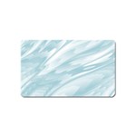 Light Blue Feathered Texture Magnet (Name Card)
