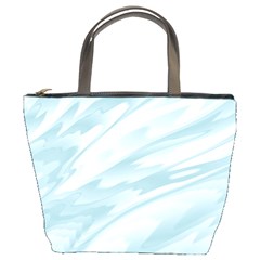 Light Blue Feathered Texture Bucket Bag from ArtsNow.com Front