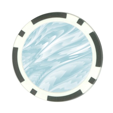 Light Blue Feathered Texture Poker Chip Card Guard (10 pack) from ArtsNow.com Front