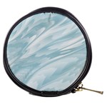 Light Blue Feathered Texture Mini Makeup Bag