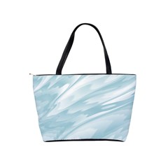 Light Blue Feathered Texture Classic Shoulder Handbag from ArtsNow.com Back