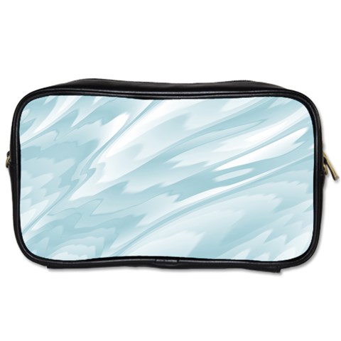 Light Blue Feathered Texture Toiletries Bag (One Side) from ArtsNow.com Front