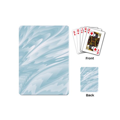 Light Blue Feathered Texture Playing Cards Single Design (Mini) from ArtsNow.com Back