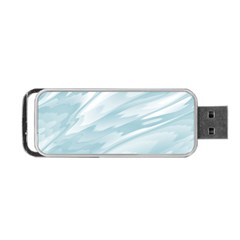 Light Blue Feathered Texture Portable USB Flash (Two Sides) from ArtsNow.com Back