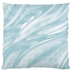 Light Blue Feathered Texture Large Flano Cushion Case (Two Sides) from ArtsNow.com Back