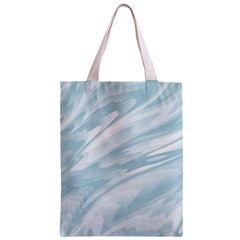 Light Blue Feathered Texture Zipper Classic Tote Bag from ArtsNow.com Front