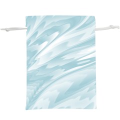 Light Blue Feathered Texture  Lightweight Drawstring Pouch (XL) from ArtsNow.com Front