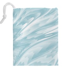 Light Blue Feathered Texture Drawstring Pouch (4XL) from ArtsNow.com Back