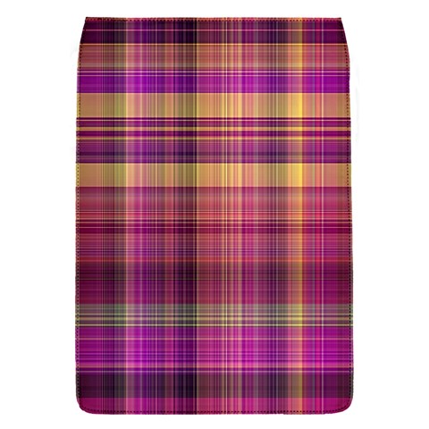 Magenta Gold Madras Plaid Removable Flap Cover (S) from ArtsNow.com Front