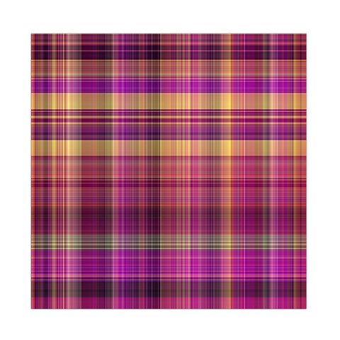 Magenta Gold Madras Plaid Duvet Cover Double Side (Full/ Double Size) from ArtsNow.com Front