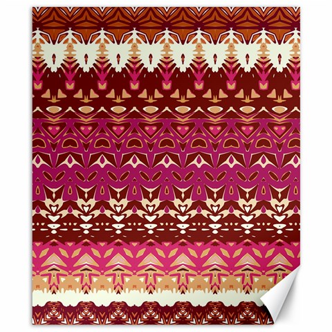 Boho Fuschia and Gold Pattern Canvas 8  x 10  from ArtsNow.com 8.15 x9.66  Canvas - 1