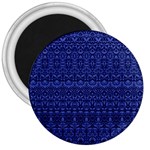 Boho Navy Blue  3  Magnets