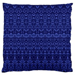 Boho Navy Blue  Large Cushion Case (Two Sides) from ArtsNow.com Front