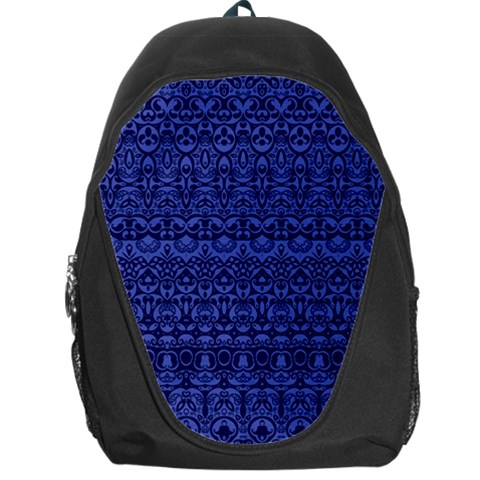 Boho Navy Blue  Backpack Bag from ArtsNow.com Front