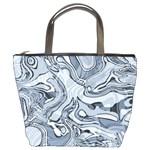 Faded Blue Abstract Art Bucket Bag