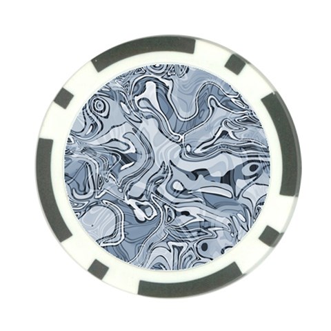 Faded Blue Abstract Art Poker Chip Card Guard (10 pack) from ArtsNow.com Front