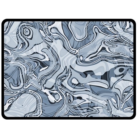 Faded Blue Abstract Art Fleece Blanket (Large)  from ArtsNow.com 80 x60  Blanket Front