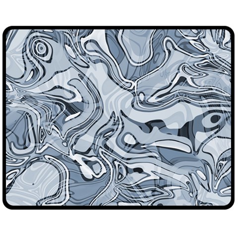 Faded Blue Abstract Art Fleece Blanket (Medium)  from ArtsNow.com 60 x50  Blanket Front