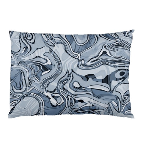 Faded Blue Abstract Art Pillow Case (Two Sides) from ArtsNow.com Front