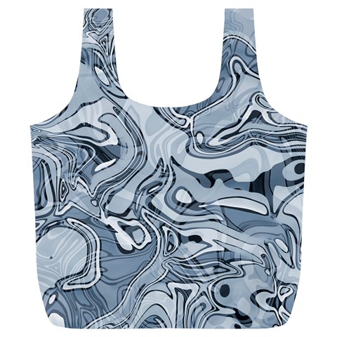 Faded Blue Abstract Art Full Print Recycle Bag (XL) from ArtsNow.com Front