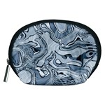 Faded Blue Abstract Art Accessory Pouch (Medium)