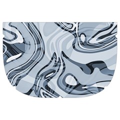 Faded Blue Abstract Art Makeup Case (Large) from ArtsNow.com Side Right
