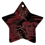 Red Black Abstract Art Ornament (Star)