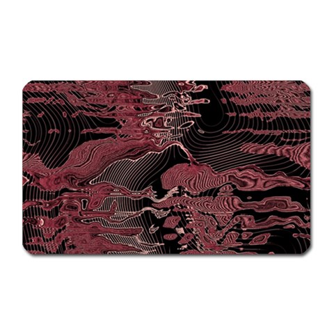 Red Black Abstract Art Magnet (Rectangular) from ArtsNow.com Front