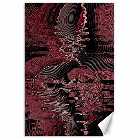 Red Black Abstract Art Canvas 24  x 36  from ArtsNow.com 23.35 x34.74  Canvas - 1