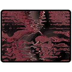 Red Black Abstract Art Double Sided Fleece Blanket (Large)  from ArtsNow.com 80 x60  Blanket Back