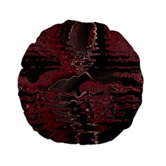 Red Black Abstract Art Standard 15  Premium Flano Round Cushions from ArtsNow.com Front