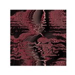 Red Black Abstract Art Small Satin Scarf (Square)