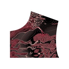 Red Black Abstract Art Women s Button Up Vest from ArtsNow.com Top Left