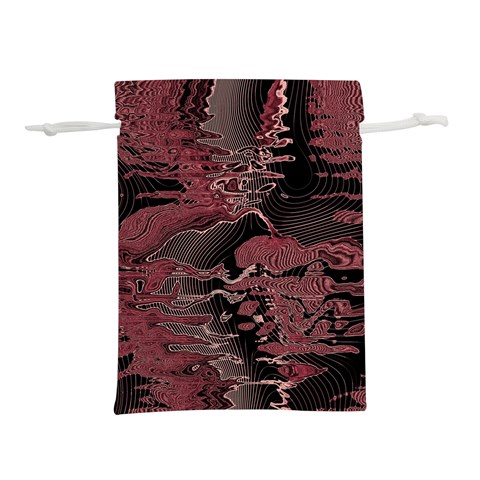 Red Black Abstract Art Lightweight Drawstring Pouch (L) from ArtsNow.com Front