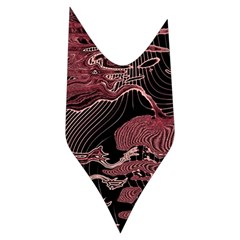 Red Black Abstract Art Women s Long Sleeve Raglan Tee from ArtsNow.com Side Right