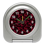 Red and Black Butterflies Travel Alarm Clock