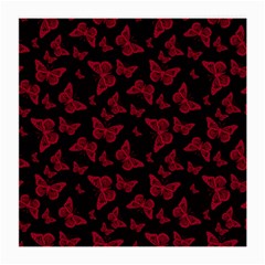 Red and Black Butterflies Medium Glasses Cloth (2 Sides) from ArtsNow.com Front