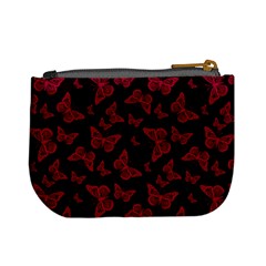Red and Black Butterflies Mini Coin Purse from ArtsNow.com Back