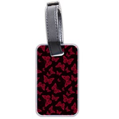 Red and Black Butterflies Luggage Tag (two sides) from ArtsNow.com Back